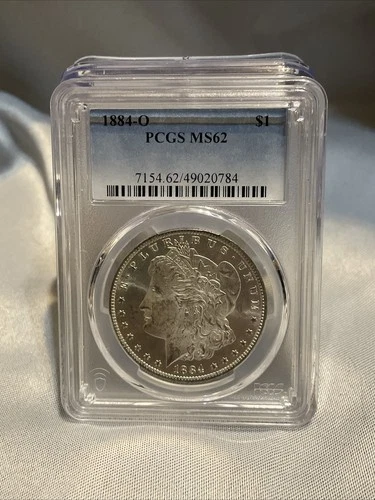 1884 O Morgan Silver Dollar PCGS Ms62