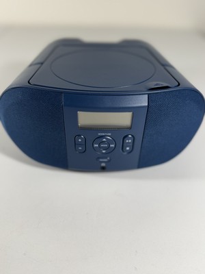 onn. Portable CD Boombox with Digital FM Radio -Navy (100135463) New Without Box