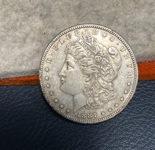 (#101752) Morgan Dollar:  1887 S  XF  better date!    (see video!)