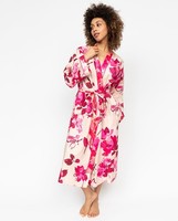Cyberjammies Aria Womens Floral Print Long Dressing Gown