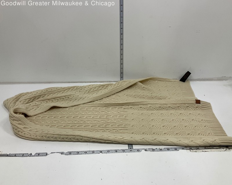 FYRE Cream Color Handcrafted Knitted Women's Scarf Accessory