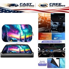 Windshield Sun Shade For Car Suv 55x32 In Foldable Uv Block With Storage Bag Windshield Sun Shade For Car Suv 55x32 In Foldable Uv Block With Storage Bag