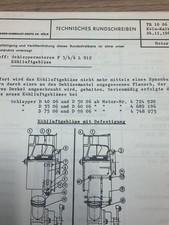 Techn. Rundschreiben KHD Deutz Schlepper Motor F 3/4/6 L 912, Original von 1969