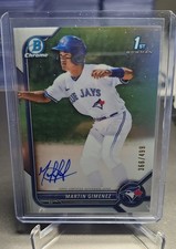 2022 Bowman - Chrome Prospect Autographs Martin Gimenez #CPA-MGZ Refractor /499