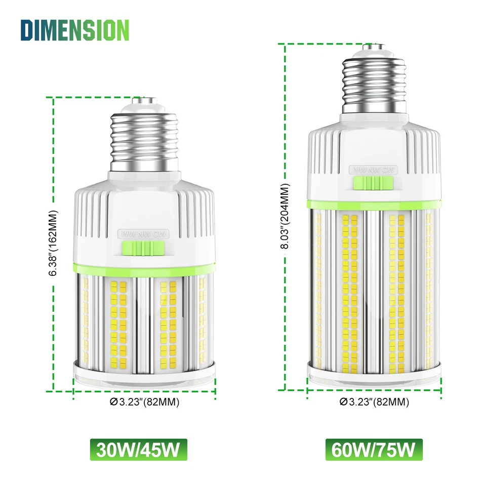 75W LED Corn Bulb Light 4.5K/5K/5.7K E39 Base, Commercial Warehouse Store Light - Image 2 of 4