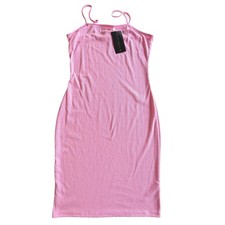Alredine Womens Size Medium Pink Bodycon Spaghetti Strap Dress