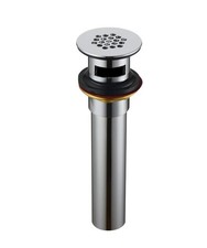 Purelux Grid Drain Strainer Assembly with Overflow for Bathroom Sink, Made of...