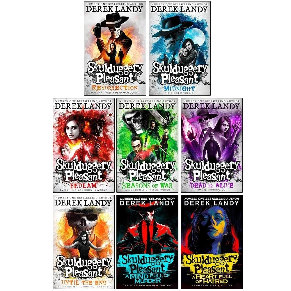 Skulduggery Pleasant Series 10-17 Collection 8 Books Set by Derek Landy Midnight - Image 3