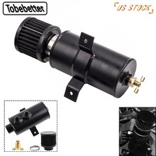 10an Baffled Oil Catch Canoil Breather Tank With Valve750ml Universal Aluminum
