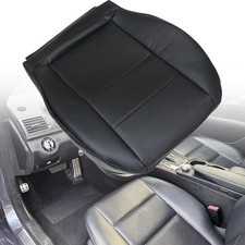 Black Microfiber Leather Driver Side Bottom Replacement Seat Cover -Black