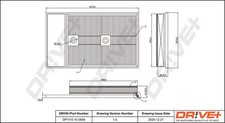 Luftfilter Dr!ve+ DP1110.10.0659 Filtereinsatz für VW POLO 5 6R1 6C1 Van TDI A1