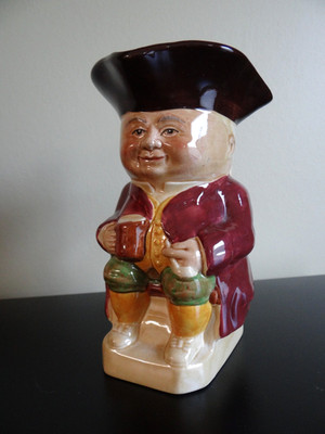 Woods & Son's Potters Toby Mug Figure #2 England Holding Beer & Pipe 6'' Handle