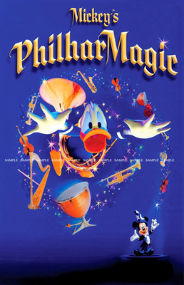 Disney Mickey's PhilharMagic Magic Kingdom Fantasyland D Duck Poster 11 x 17