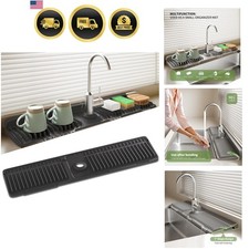 Kitchen Sink Faucet Mat Silicone Splash Guard Drain Protector Drying Mat