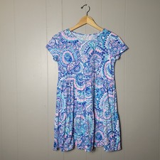 LILLY PULITZER GEANNA SWING SANDOLLAR SEASHELL PRINT DRESS GIRLS SIZE XL 12-14