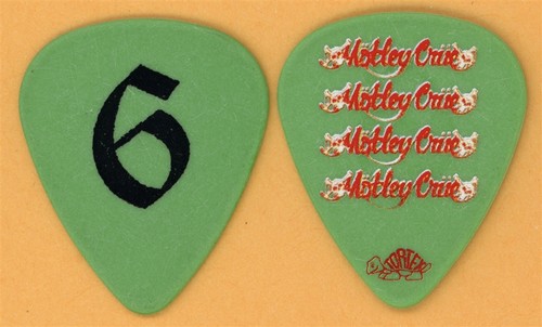 Motley Crue Nikki Sixx 6 Vintage Guitar Pick - 2009 US Tour 
