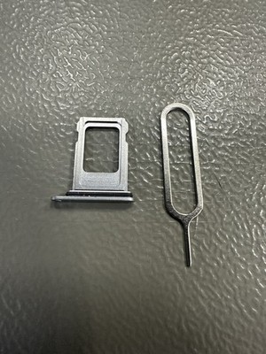 Original Apple iPhone 14 pro / pro max Sim Halter Simslot Dual Sim Tray  Silber