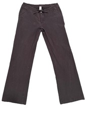 Women  s PrAna Black Drawstring Pull-on Straight Leg Outdoor Pocket Pants Sz M