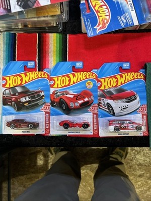 2026 HOT WHEELS HONDA ODYSSEY MAZDA RX-3 MASERATI TARGET RED EDITION LOT CASE J