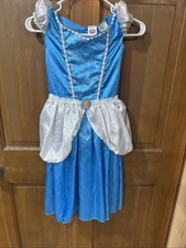 Disney Cinderella Girl s Dress Up Dress Costume Blue Size S 4-6 32 Long