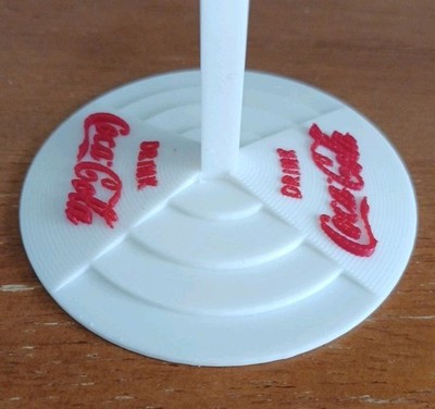 Vintage Lollipop Coca-Cola Mini Sign, 3d Printed Miniature 6.5