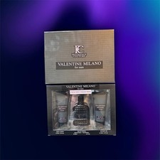 Valentine Milano for Men, 3 Piece Gift Set, Body Lotion, Shower Gel  EDP Spray