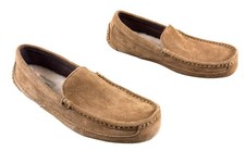 UGG Slippers Womens 9 Chestnut Suede Sheepskin Lined Moccasin Comfort