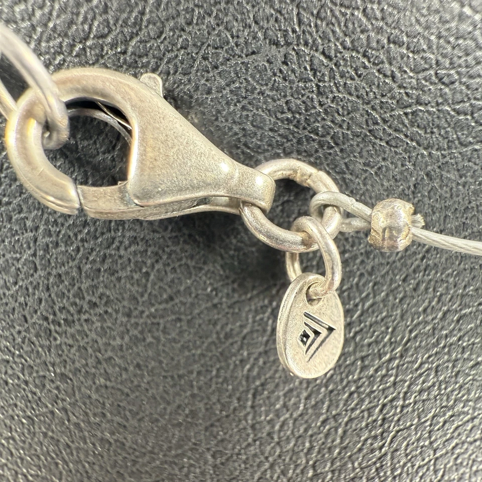 Silpada 925 Sterling Silver Stabilized Turquoise Blue Glass Bead Necklace N2353 - Image 2 of 4