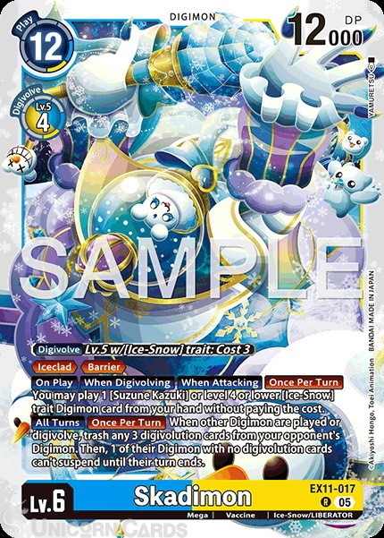 EX11-017 Skadimon : Rare Digimon Card : EX11: Dawn of Liberator