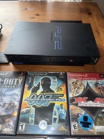 Working Sony PS2 SCPH-39001 w/ HDD, Cables, Controller, 8MB Card, Games