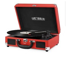 Victrola Journey Record Player Portable Suitcase VSC-550BT Bluetooth - Red