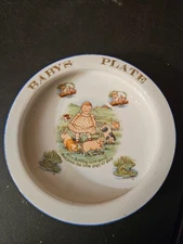 Baby Plate Dish, Nursery Rhyme BABY BUNTING; Trenle China Co Virginia Collectibl