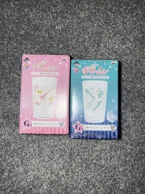 Sailor Moon Cup Glass Set Ichiban kuji Prize Chibi Moon Mars Mercury