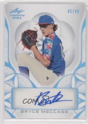 2024 Leaf Trinity Platinum /49 Bryce Meccage #BA-BM2 Auto 1l7v