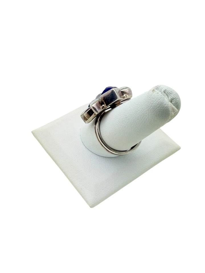 Nicky Butler Sterling Silver Blue Lapis Pearl Moonstone Amethyst Ring Size 9 - Image 3 of 4