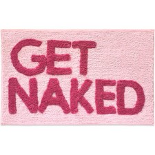 Get Naked Bath Mat Pink - Hot Pink Bathroom Rug, 31" x 20"