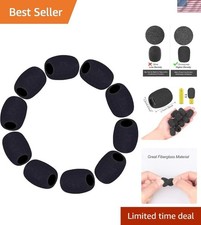 High Density Foam Microphone Windscreens - 10 Pack for Optimal Sound Quality