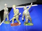 1940s Lead 3   WWII Soldiers, great detail, fair condition, fine collectibles — photo 2