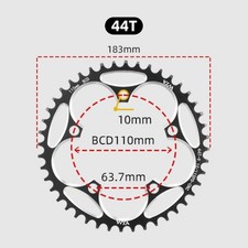 110BCD 5-Bolt Narrow Wide Chainring Road Bike Compatible 42T 44T 46T 48T