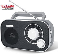 Dreamsky AM FM Portable Radio Plug in Wall or Battery Operated for Home Outdoo