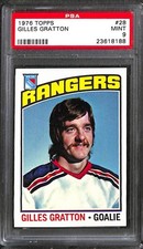 1976 TOPPS #28 GILLES GRATTON PSA 9 Mint 23618188 