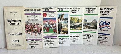 Mahoning County Ohio Map Lot 1985 2002 Vintage Brochures Mixed Colors VGUC