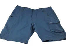 Aftco Men's 42 Blue Nylon Spandex Stretch Performance Pocket Shorts 10" Inseam