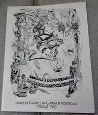 Burne Hogarth's King Arthur Portfolio Signed Volume Two #983/1500 B&W Prints