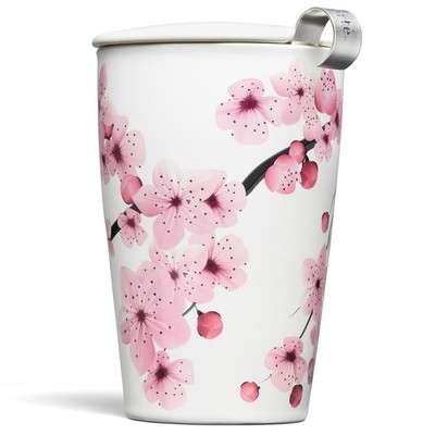 Doublewalled Ceramic Kati Cup Removable Stainless Steel Infuser Basket And Lid S