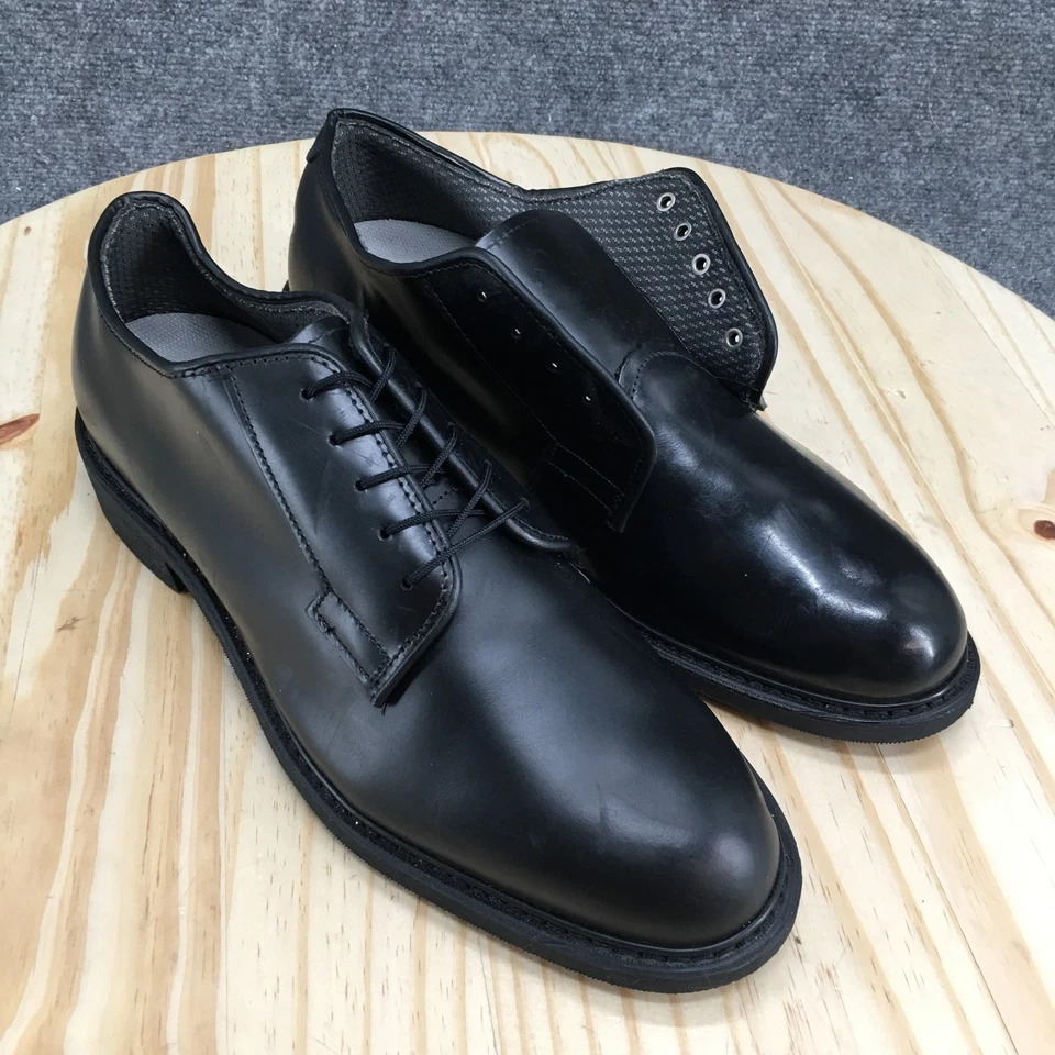 Zapatos de vestir Bates para hombre 10.5D negros Oxford con cordones cuero trabajo formal E00968 Foto 3 de 4