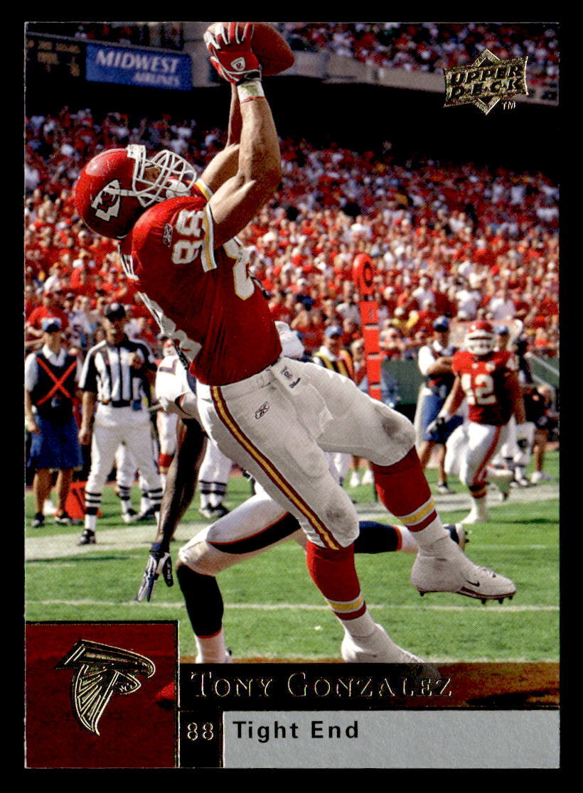 Tony Gonzalez 2009 Upper Deck  Card #98 Kansas City Chiefs
