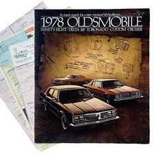 Original 1978 Oldsmobile Full Size Car Deluxe Sales Brochure Sales Slips More