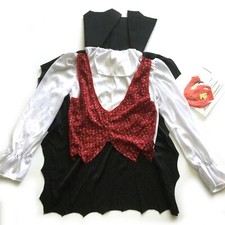 Boys Halloween Vampire Costume Size Small 4-6 Shirt w/ Vest, Cape  Medallion