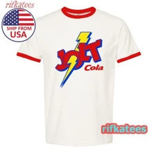 Jolt Cola Retro Drink Men's Ringer Red Size S to 3XL